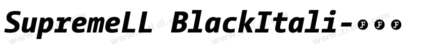 SupremeLL BlackItali字体转换